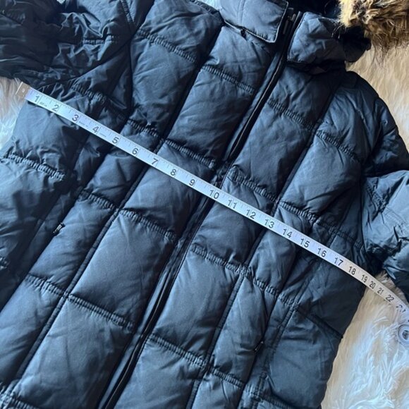 Weatherproof Long Black Down Puffer Coat Parka with Removable Faux Fur Hood S - Picture 9 of 16
